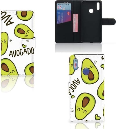 Boekhoesje voor Huawei Y7 (2019) Leuk Hoesje Avocado Singing
