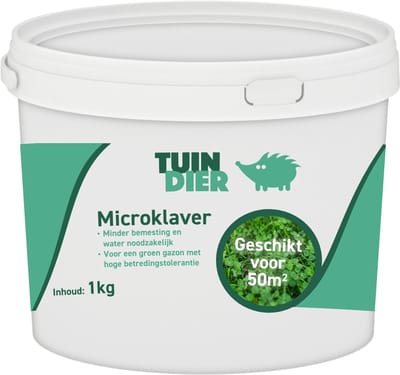Microklaver graszaad | TUIN-DIER® | Microklaver | Klaver gazon | Minder water en bemesting nodig | 3 jaar kiemkracht door handige bewaaremmer | 1.000 gram | 1 kilogram