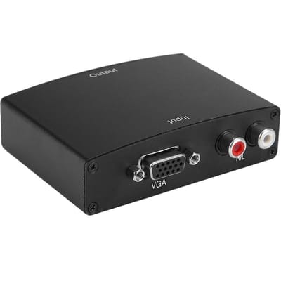 Adaptateur Convertisseur VGA vers HDMI Sortie Vidéo Audio Analogique HD
