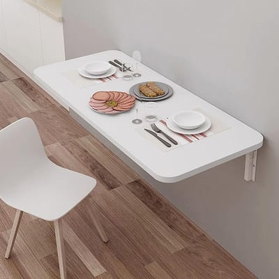 Ontbijttafel - Wandtafel Eettafel - Ruimte Besparen - Opklapbaar - Niet gespecificeerd - Wit
