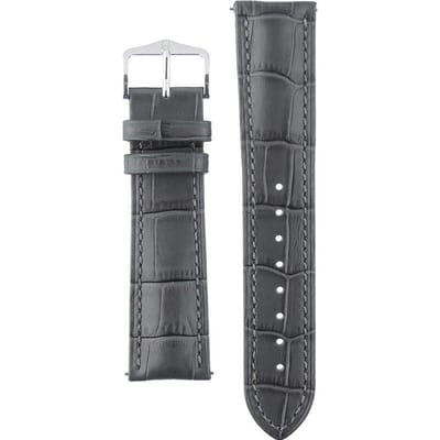 Hirsch Horlogeband -  Duke Grijs - Leer - 22mm