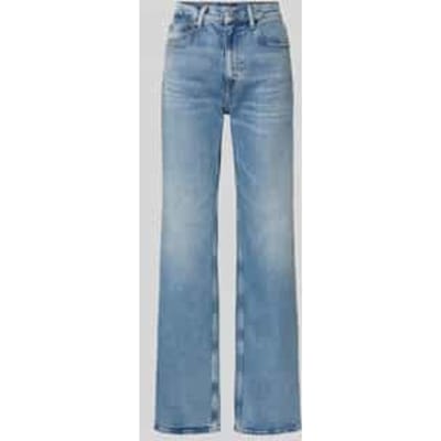 loose fit jeans van katoenmix met opgestikte zakken