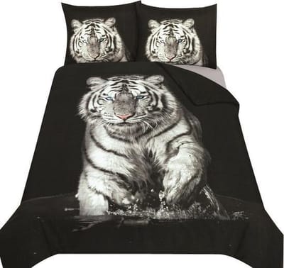 Homéé dekbedovertrekset rive tiger eenpersoons 140x200/220 +1 slopen 60x70/20 cm 100% katoen