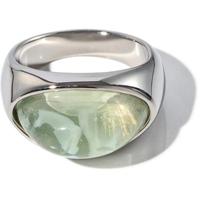 Youthway Roestvrij Staal Helder Hars Lange Platte Dichte Ring Gouden Kleur Trendy Mode Franse Chic Sieraden Voor Vrouwen 6 white