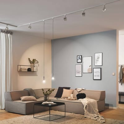 URail Railspot Cover Losse spot GU10 max. 10W dimbaar 230V Wit, Chroom