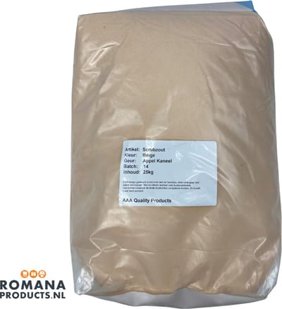 Romana Products Scrubzout 25kg - Verzorgende Bodyscrub voor Wellness - Appel-Kaneel - Beige