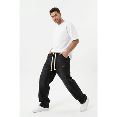 Elastische Taille Denim Broek