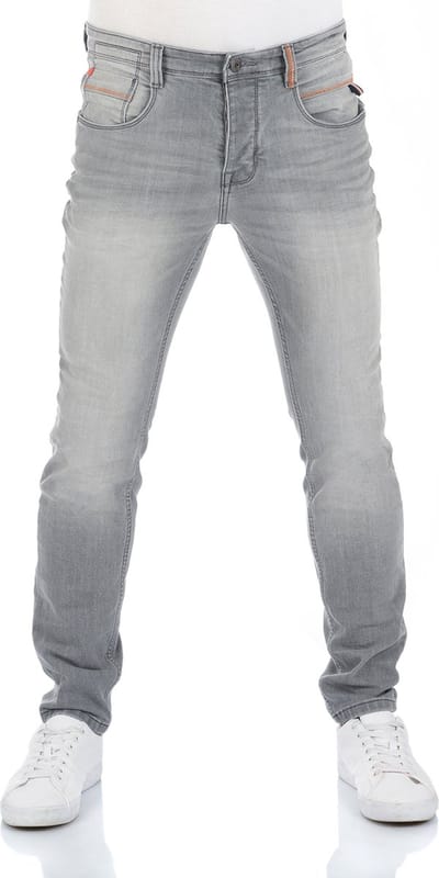 riverso Heren Jeans Broeken RIVCaspar slim Fit Grijs Volwassenen Denim Jeansbroek