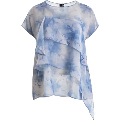 Vrouwenblouse Mat Fashion Layered Tie-Dye