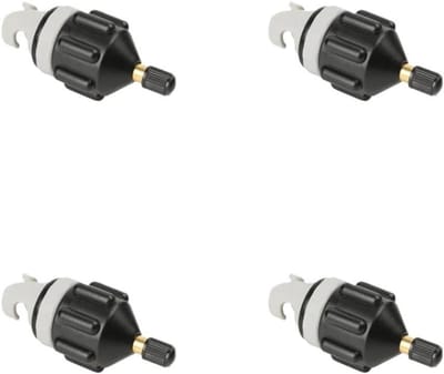 Paddleboard Pompadapter - Luchtventiel Adapter Kajak - Watersport Opblazen - Lekvrije Afdichting - 4 stuks - Zwart