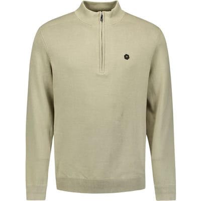 No Excess Pullover Half Zipper Solid Knit Smoke Größe: M | Turtlenecks Outlet | Herren