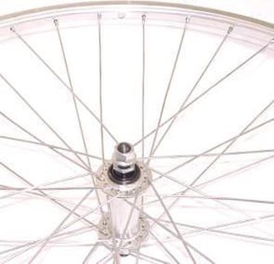 Roland voorwiel 28 vast AS26 zilver zink spk