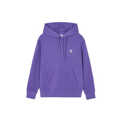 MLB SS24 Logo New York Yankees Hoodie Large Unisexe Capuches Violet 3AHDB0141-50VOS XS blue