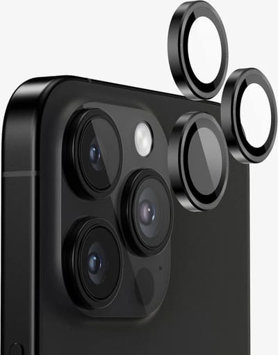 Individuele Ring Cover Camera Lens Protector Geschikt voor: iPhone 16 Pro - HD Heldere Bubble Free Bescherming (Zwart)