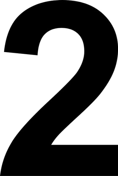 Cijfer Sticker - Zwart - 5CM - Container sticker - 3 Stuks - 2