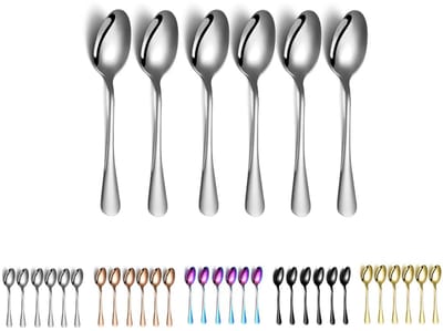 Dailygoods- Koffielepel 12,57 cm - Set van 6 - Roestvrij Staal - Duurzaam - Geschikt voor Restaurants - Klassiek Ontwerp - Lepel