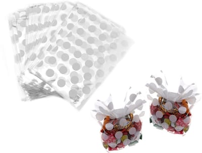 Dailygoods- Cellofaan Zakken 100 Stuks - Transparante Candy Bags - Verpakking voor Cookies - Cadeauzakken - Voedselveilig - Perfect voor Feesten