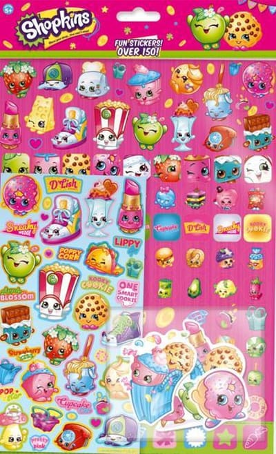 Funny Products Stickers Shopkins Junior Roze/groen 150+ Stuks