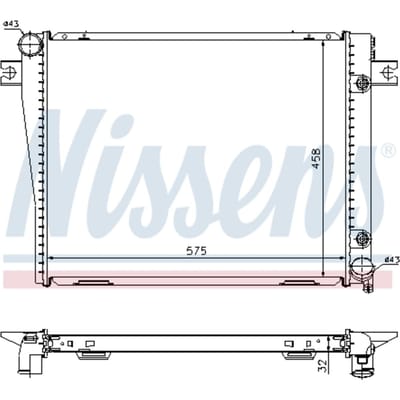 Radiator, motorkoeling NISSENS 60601A