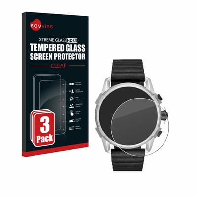 Savvies - Glas Screenprotector voor Diesel On Full Guard 2.5 - Gehard Beschermglas 9H 3 Stuks