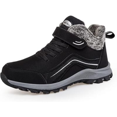 Heren Winter Sneeuwlaarzen Super Warm Heren Wandelschoenen Hoge Kwaliteit Waterdicht Leer Heren Laarzen Outdoor Sneakers Werkschoenen 38 -47 38 zwart