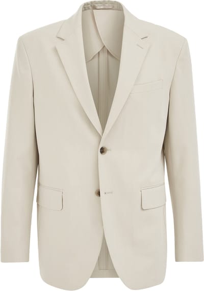 WE Fashion Heren slim fit blazer van twill met stretch