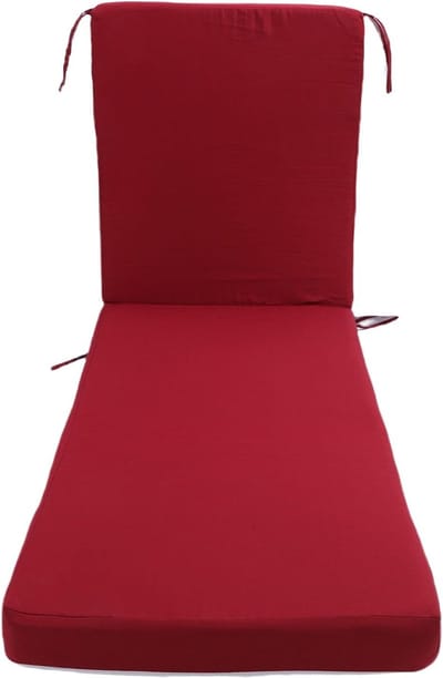 Loungestoelkussen - Ligstoel Kussen - Buiten Ontspannen - Waterdicht Lichtbestendig - 180x55cm - Bourgondische bodem