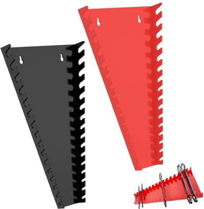JHUBERS- Moersleutelhouder Magnetisch - 2 Verpakkingen - Organizer voor 24 Sleuven - Gereedschapsplaten - ABS - 24,5 cm x 15,5 cm x 5,5 cm - Gereedschapsorganizer