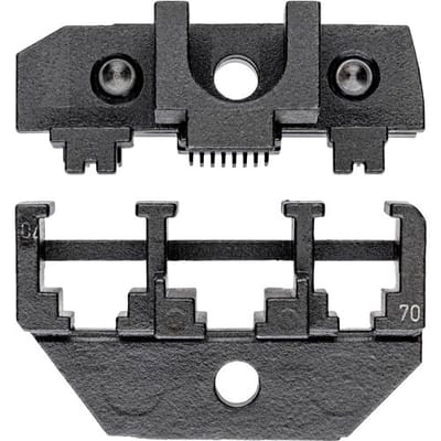 Knipex 97 49 70 Krimpinzetstuk Modulaire stekkers (western) RJ10, RJ11, RJ12, RJ45 Geschikt voor merk Knipex 97 43 200, 97 43 E, 97 43 E AUS, 97 43 E UK, 97 43