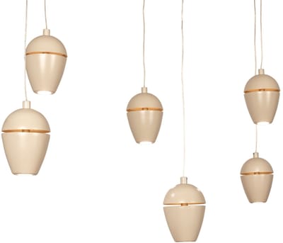 Lumidora Hanglamp 75587 - MANACOR - 6 Lichts - Ingebouwd LED - 30.0 Watt - 2650 Lumen - 2700 Kelvin - Beige - Zand - Metaal