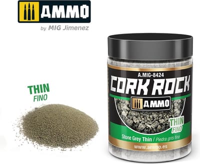AMMO by Mig Jimenez Modelbouwdecoratie - MIG 8424 Cork Rock Stone Grey - Thin - Terraform - 100ml Effecten potje