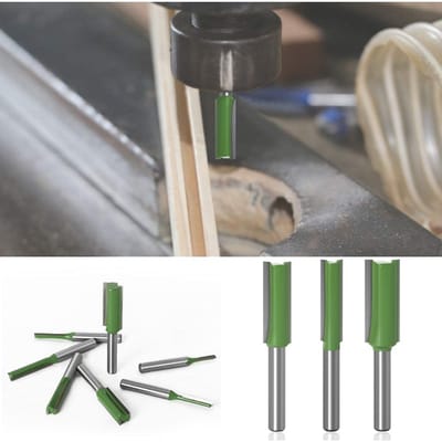 Gsedaox-Houtbewerking-Frees-Groeffrees-7 Stuks-Schacht-Fluit-Rechte Frezen-voor houtbewerking