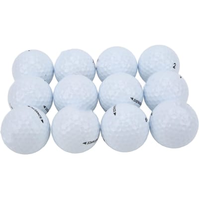 Doos met 12 stuks Dubbellaags Golfspelballen Golfswing Putting Oefenbal Lange Afstand white