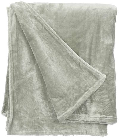 Giftdecor Fleece deken/plaid - groen - polyester - 130 x 160 cm - Fluffy/zachte stof