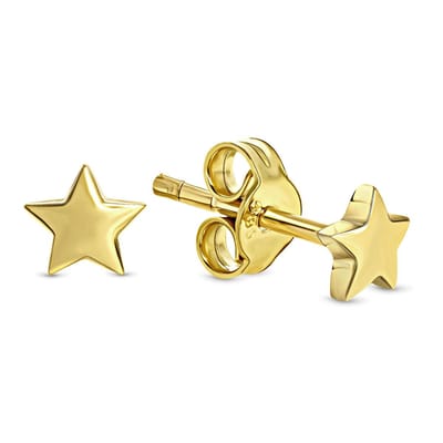 Juwelier Emo - Ster Oorstekers Goud – 14 Karaat - Diameter 4.5 MM