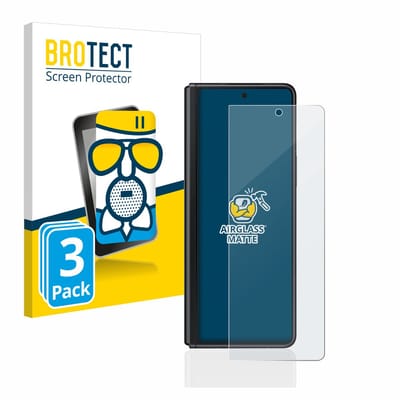 BROTECT - Screenprotector voor Samsung Galaxy Z Fold 3 5G - Folie Beschermfolie Beschermglas matte 3 Stuks