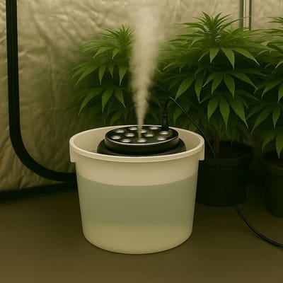 Luchtbevochtiger Mistmachine - Vernevelaar Appartement - Teelt Verbeteren - Vijf Membranen - 1600 ml/h - Zilver