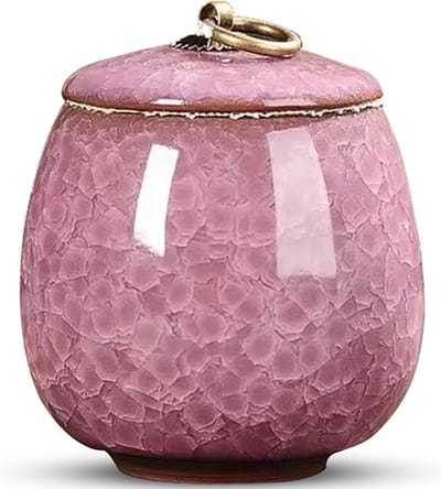 Luxe Urn 170 ML - Crematie Urn - Uniek - Voor Huisdieren of Menselijk As - Crematie As - Mini Urn - Decoratie Urn - Roze