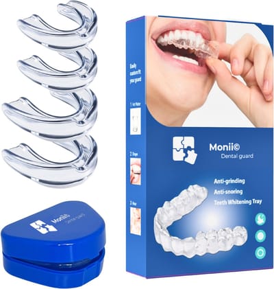 Anti Knarsbitje - 4 Stuks, 2 Maten - Geschikt Voor Elk Gebit - Geurloos & Smaakloos - Voorkom Gebitschade – Nachtbeugel – Gebitsbeschermer – Knarsbeugel – Bruxisme – Bitje - Tandenbeschermer – Dental Guard – Geschikt Als Sova Nightguard