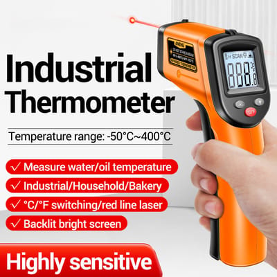 ANENG Digitale Infrarood Thermometer - Bereik -50 t/m 400 °C - IR Thermometer - Warmtemeter | Infrarood Thermometer - Laser Temperatuur Meter - Thermometer - Digitaal | Temperatuurmeter infrarood