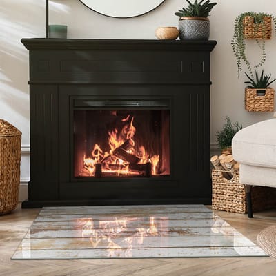 Coloray Vloerplaat Houtkachel - Vloerplaat voor Houtkachel - 100 cm x 70 cm - Vloerplaat Open Haard - Wit Vloerplaat Kachel - Onderplaat Voor Houtkachel - Plaat voor Onder Kachel - Kachel Vloerplaat - Verwarmingsaccessoires