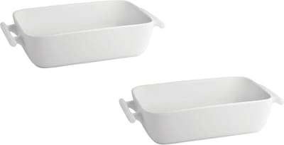 BonBistro Ovenschalen Yong Squito - Wit - 19 x 12 x 6 cm / 720 ml - 2 stuks
