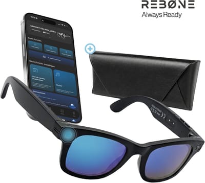 Smart Bril met Camera - Ai Smart Glasses - Blue glasses - 8MP - Ai Slimme Zonnebril - 1080p Full Hd Spycam - Smartglasses met Bluetooth - Blauw Licht Filter Glazen - Nederlandse App - Wifi - Zwart