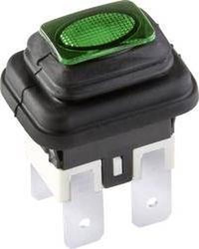 interBär 3658-250.22 3658-250.22 Drukschakelaar 250 V 16 A 1x uit/aan Continu Groen IP65 1 stuk(s)