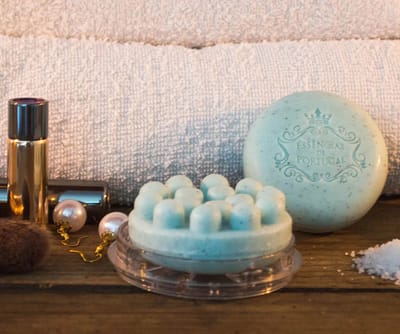 Essencias - Body scrub/massage zeep Viool met gemalen witte drijf pitten - Portugal - 100% plantaardig
