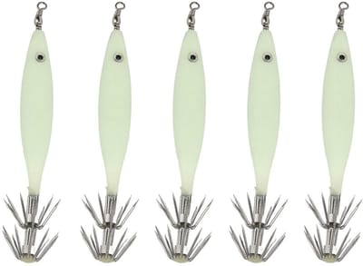 Dailygoody - Squid Jig - Vissen lokken - Lichtgevend karakter - 8 cm - Zoetwater vissen - Gestroomlijnd ontwerp - Geschikt voor vissers - Krachtige ha