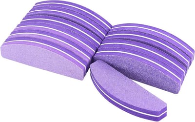 Nagelvijlen Set - Buffer Blokken - Nagels Vormgeven - Dubbelzijdig Grit - 11 Stuks - Paars