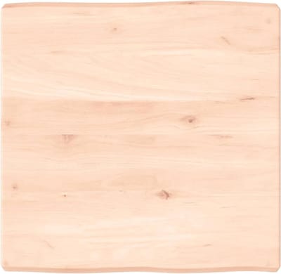 Tafelblad Massief Hout - Eiken Werkblad - Tafel Vernieuwen - Natuurlijke Rand - 60 x 60 cm - Natuurlijk Eiken