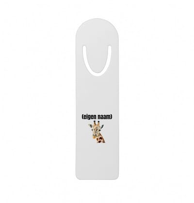 Hacebo® - giraffe met eigen naam metalen boekenlegger - Giraffe - giraffe liefhebbers - dieren liefhebber - leuk cadeau voor iemand die houdt van giraffen - cadeau - kado Bladwijzer boekenleggers - 12.7 cm x 3.2cm
