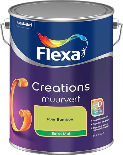 Flexa - Creations Muurverf Extra Mat - Puur Bamboe - Mengverf - 5 L